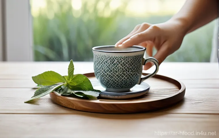 간 건강을 위한 음료 추천 - Prompt 1: Serene Morning Herbal Tea Ritual**